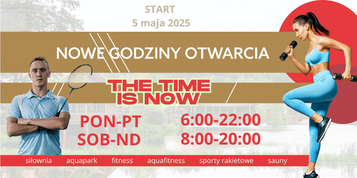 NOWE GODZINY OTWARCIA HALI SPORTOWEJ I AQUAPARKU!