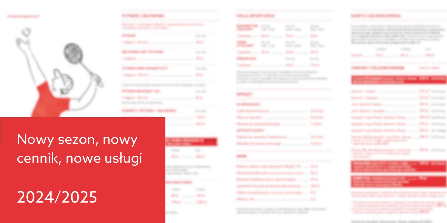 Nowy sezon, nowy cennik, nowe usługi